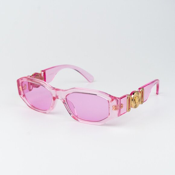 Versace KIDS Sunglasses Transparent Pink Fuchsia Rectangle VK4429U 5370/5 - Picture 3 of 9